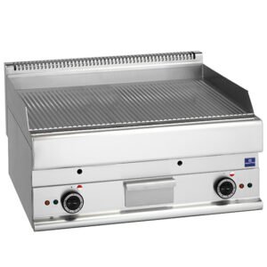 Elektro-Grillplatte, Tischmodell, gerillt