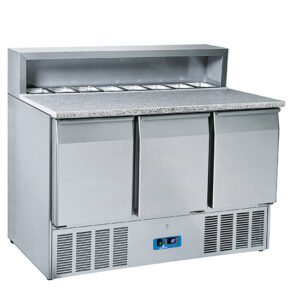 Pizzadette mit 3 Türen GN 1/1, 8x GN 1/6 H=150 mm, 0°/+8°C