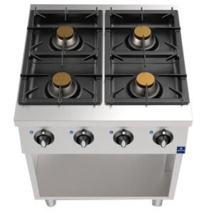 Gaskochfeld auf offenem Unterbau mit 4 Brenner (26,0 kW)