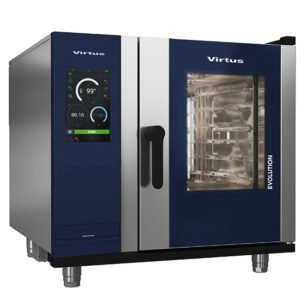 Gas-Kombidämpfer mit Boiler und automatischem Reinigungssystem, 6x GN 1/1