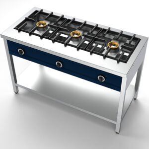 Pancake Gaskocher mit 3 Brennern je 8 kW