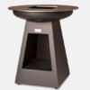 BBQ Grill holzbetrieben mit Ablagefach für Holz, Höhe 100 cm, Farbe schwarz
