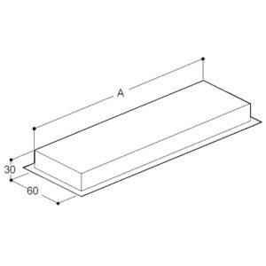 Plenum 2900 mm für Abzugshauben mit 4000 Länge