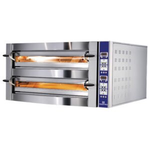 Elektro-Pizzaofen für 4+4 Pizzen ø 35 cm, digitale Bedienung