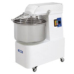 Spiralteigkneter auf Räder, 25 kg/32 Liter, 2 Geschwindigkeiten, mit Timer