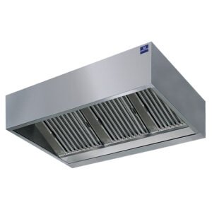 Wandhaube in Kastenform mit Einbaubeleuchtung, 1600x1100 mm