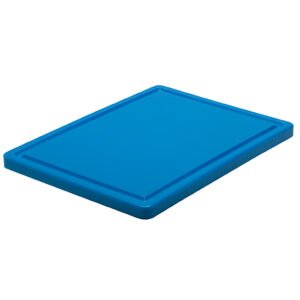 Schneidebrett blau für Fisch mit Saftrille, 500x300 mm