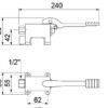Bodenmischbatterie mit 1 Pedal für Kaltwasser, Anschluss 1/2" - Image 2