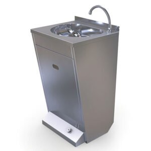 Handwaschbecken mit Fußbedienung