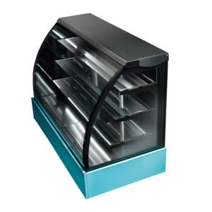 Warme Konditoreitheke mit 3 Böden, +65°C, B=1800 mm - RAL9005