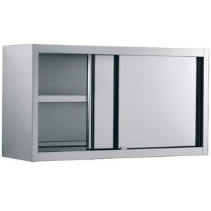 Wandhängeschrank mit Schiebetüren und Zwischenbord, 1000x400 mm