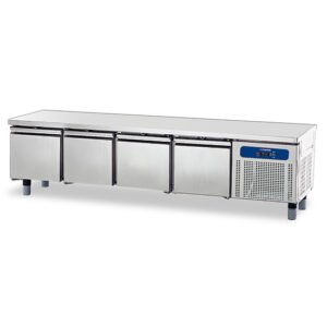 Kühlunterbau mit 4 Schubladen 1/1 für Kochgeräte 700er, B=2200 mm