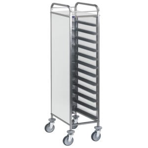 Tablettwagen für GN-Bleche, 3-seitig geschlossen, 12x GN 1/1 h=110 mm
