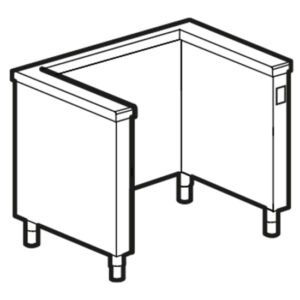 Element zur Einführung von Wagen, mit Steckdose, B=800 mm