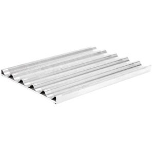 Perforiertes Aluminiumblech 600x400 für 5 Baguettes, silikoniert
