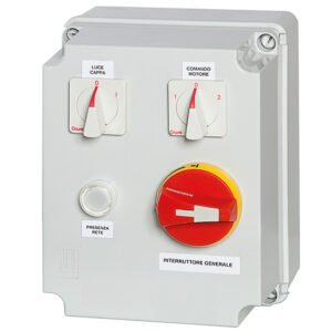 Drehzahlregler mit Gasmagnetventil, 2 Geschwindigkeiten, 400 V, max 4,00 kW, mit Lichtschalter