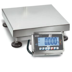 Plattformwaage aus Edelstahl mit Hochstativ, Wägebereich maximal 150 kg, Ablesbarkeit 50 g