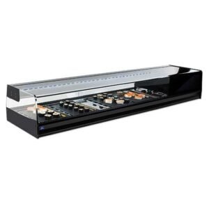 Sushikühlvitrine 4x GN 1/3 mit LED Beleuchtung, +1°/+5°C