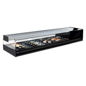 Sushikühlvitrine 6x GN 1/3 mit LED Beleuchtung, +1°/+5°C