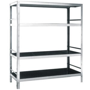 Regal aus Edelstahl mit 4 Regalböden, 1100x500x1800 mm