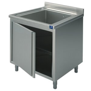 Spülschrank, 1 Becken, auf Schrank, mit Flügeltür, 800x600 mm