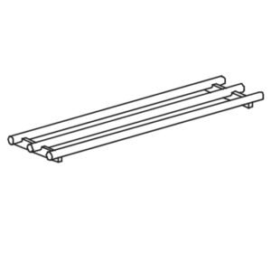 feste gerade Tablettrutsche, rohrförmig, B=800 mm