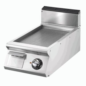 Elektro-Grillplatte, Tischmodell, gerillte Platte