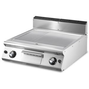 Gas-Grillplatte, Tischmodell, 1/3 gerillt und 2/3 glatt, TERMA PLUS