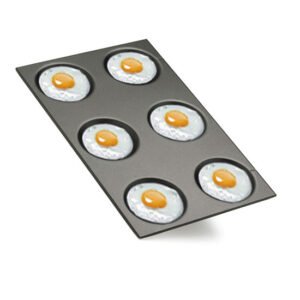 Backblech GN 1/1 beschichtet für 6 Eier ø 12,5 cm