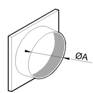 Ansaugstutzen für flexibles Aluminiumrohr, ø 200 mm